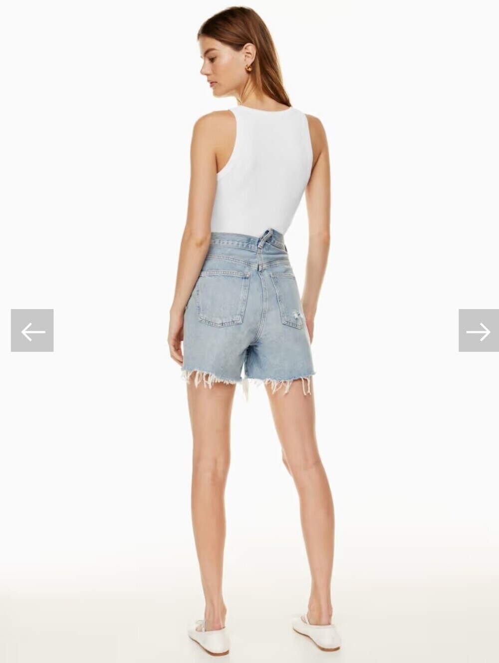 AGOLDE Criss Cross Jean Short, Size: 24 - Picture 5 of 9